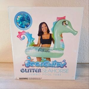 Glitter Seahorse Jumbo Pool Tube
